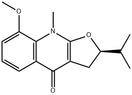 [2R,(-)]-3,9-Dihydro-8-methoxy-9-methyl-2-isopropylfuro[2,3-b]quinoline-4(2H)-one