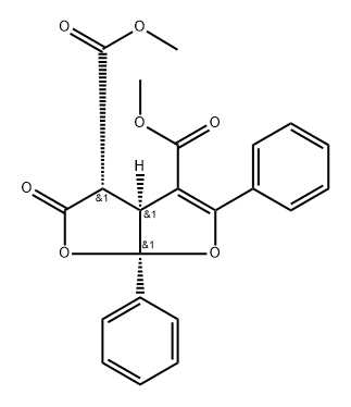 Furo2,3-bfuran-3,4-dicarboxylic acid, 2,3,3a,6a-tetrahydro-2-oxo-5,6a-diphenyl-, dimethyl ester, (3.alpha.,3a.alpha.,6a.alpha.)-