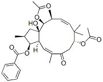 (2S,3S,3aS,4E,8R,10E,12S,13S,13aR)-8,13-Bis(acetyloxy)-3-(benzoyloxy)-1,2,3,3a,7,8,9,12,13,13a-decahydro-13a-hydroxy-2,5,9,9,12-pentamethyl-6H-cyclopentacyclododecen-6-one