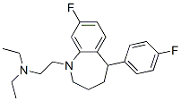 1-[2-(Diethylamino)ethyl]-8-fluoro-5-(4-fluorophenyl)-2,3,4,5-tetrahydro-1H-1-benzazepine
