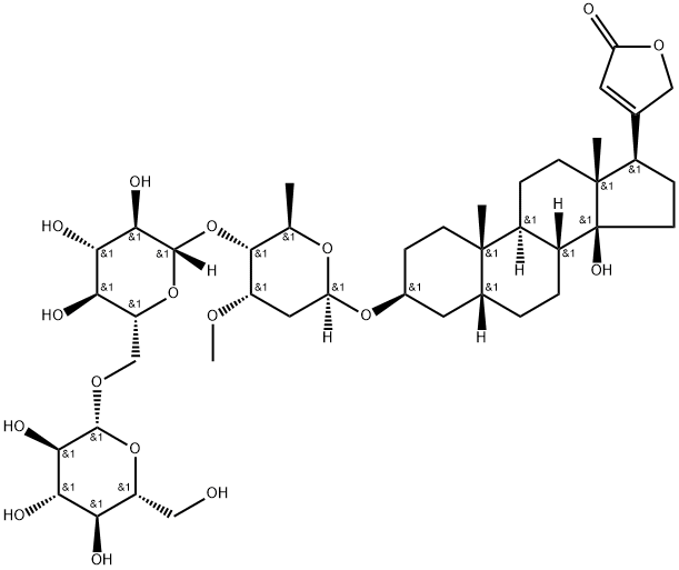 3β-[3-O-Methyl-4-O-(6-O-β-D-glucopyranosyl-β-D-glucopyranosyl)-2,6-dideoxy-β-D-ribo-hexopyranosyloxy]-14-hydroxy-5β-cardanolide-20(22)-ene