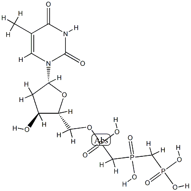 [hydroxy-[[hydroxy-[[(2R,3S,5R)-3-hydroxy-5-(5-methyl-2,4-dioxo-pyrimi din-1-yl)oxolan-2-yl]methoxy]phosphoryl]methyl]phosphoryl]methylphosph onic acid