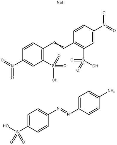 氧化的2,2'-(1,2-联二亚甲基)二[5-硝基]苯磺酸与4-[(4-氨基苯基)偶氮]苯磺酸的反应产物的钠盐