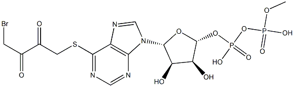 6-((4-bromo-2,3-dioxobutyl)thio)-6-deaminoadenosine 5'-diphosphate