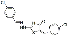 Benzaldehyde, 4-chloro-, 5-(4-chlorophenyl)methylene-4,5-dihydro-4-oxo-2-thiazolylhydrazone