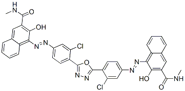 4,4'-[1,3,4-oxadiazole-2,5-diylbis[(3-chloro-4,1-phenylene)azo]]bis[3-hydroxy-N-methylnaphthalene-2-carboxamide]
