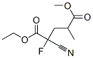 Pentanedioic acid, 2-cyano-2-fluoro-4-methyl-, 1-ethyl 5-methyl ester (9CI)