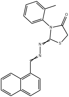 1-Naphthaldehyde, 2-azine with 3-o-tolyl-2,4-thiazolidinedione