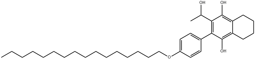 2-(4-十六氧基苯基)-3-羟乙基-5,6,7,8-四氢萘-1,4-二醇