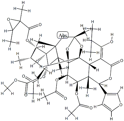 11α,12α-Bis(acetyloxy)-15-[(Z)-2-methyl-1-hydroxypropylidene]phragmalin 30-acetate 3-(2,3-dimethyloxiranecarboxylate)