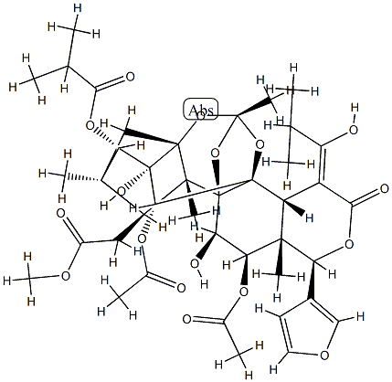 12α-Acetyloxy-11α-hydroxy-15-[(Z)-1-hydroxy-2-methylpropylidene]phragmalin 30-acetate 3-(2-methylpropionate)