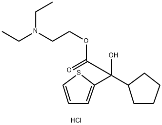 2-(diethylamino)ethyl alpha-cyclopentyl-alpha-hydroxythiophen-2-acetate hydrochloride