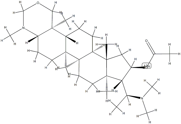 (20S)-20-(Dimethylamino)-2',3α,3',4-tetrahydro-3',4β,14-trimethyl-9β,19-cyclo-6'H-5α-pregn-3-eno[3,4-d][1,3]oxazin-16α-ol acetate