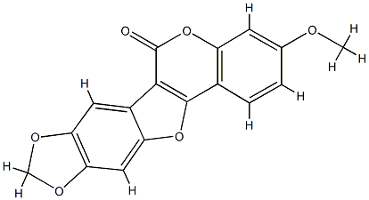 3-Methoxy-6H-[1,3]dioxolo[5,6]benzofuro[3,2-c][1]benzopyran-6-one