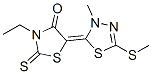 3-ethyl-5-[3-methyl-5-(methylthio)-1,3,4-thiadiazol-2(3H)-ylidene]rhodanine