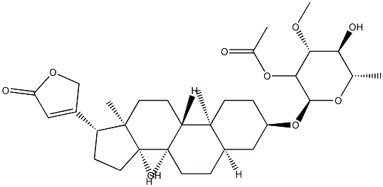 3β-[(2-O-Acetyl-6-deoxy-3-O-methyl-α-L-mannopyranosyl)oxy]-14-hydroxy-5β-card-20(22)-enolide