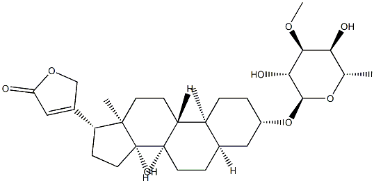 3β-[(6-Deoxy-3-O-methyl-α-L-altropyranosyl)oxy]-14-hydroxy-5β-card-20(22)-enolide