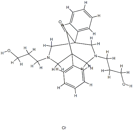 3,7-DIAZABICYCLO(3.3.1)NONAN-9-ONE, 3,7-BIS(3-HYDROXYPROPYL)-1,5-DIPHE NYL-, HYDR