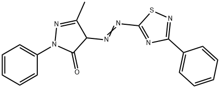 2,4-dihydro-5-methyl-2-phenyl-4-[(3-phenyl-1,2,4-thiadiazol-5-yl)azo]-3H-pyrazol-3-one