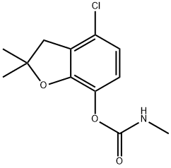 Methylcarbamic acid 4-chloro-2,3-dihydro-2,2-dimethylbenzofuran-7-yl ester