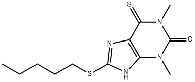 1,7-Dihydro-1,3-dimethyl-8-(pentylthio)-6-thioxo-2H-purin-2-one
