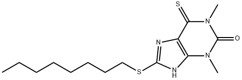 1,3,6,7-Tetrahydro-1,3-dimethyl-8-(octylthio)-6-thioxo-2H-purin-2-one