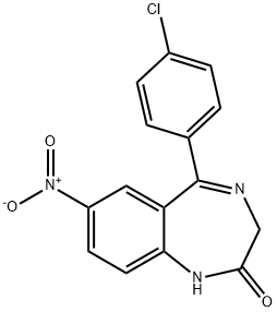 7-Nitro-1,3-dihydro-5-(4-chlorophenyl)-2H-1,4-benzodiazepin-2-one