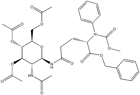N5-(2-Acetylamino-3-O,4-O,6-O-triacetyl-2-deoxy-β-D-glucopyranosyl)-N2-carboxy-L-glutamine dibenzyl ester