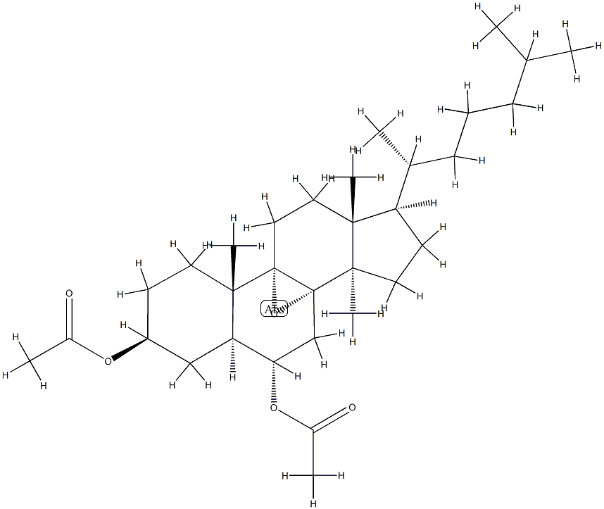 8α,9-Epoxy-14-methyl-5α-cholestane-3β,6α-diol diacetate