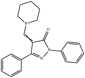 2,5-Diphenyl-4-(1-piperidinylmethylene)-2H-pyrazol-3(4H)-one