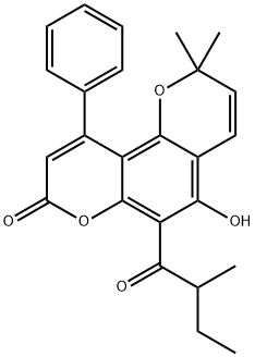 5-Hydroxy-2,2-dimethyl-6-(2-methyl-1-oxobutyl)-10-phenyl-2H,8H-benzo[1,2-b:3,4-b']dipyran-8-one