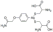 2-amino-3-[(2-amino-2-carboxy-ethyl)sulfanyl-[4-(carbamoylmethoxy)phen yl]arsanyl]sulfanyl-propanoic acid