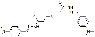 N-[(4-dimethylaminophenyl)methylideneamino]-3-[2-[[(4-dimethylaminophe nyl)methylideneamino]carbamoyl]ethylsulfanyl]propanamide
