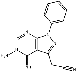 2-(4-amino-5-imino-9-phenyl-2,4,8,9-tetrazabicyclo[4.3.0]nona-2,7,10-t rien-7-yl)acetonitrile