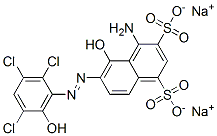 4-Amino-5-hydroxy-6-[(2,3,5-trichloro-6-hydroxyphenyl)azo]-1,3-naphthalenedisulfonic acid disodium salt