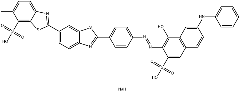 DISODIUM 2'-[4-[[1-HYDROXY-7-(PHENYLAMINO)-3-SULPHONATO-2-NAPHTHYL]AZO]PHENYL]-6-METHYL[2,6'-BIBENZO