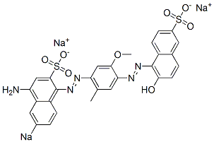 5-[[4-[(4-Amino-6-sodiosulfo-1-naphthalenyl)azo]-5-methyl-2-methoxyphenyl]azo]-6-hydroxynaphthalene-2-sulfonic acid sodium salt