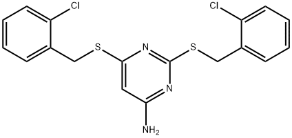 2,6-bis[(2-chlorophenyl)methylsulfanyl]pyrimidin-4-amine