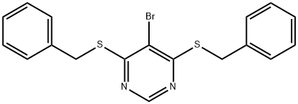4,6-bis(benzylsulfanyl)-5-bromo-pyrimidine