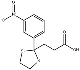 3-[2-(3-nitrophenyl)-1,3-dithiolan-2-yl]propanoic acid