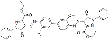 diethyl 4,4'-[(3,3'-dimethoxy[1,1'-biphenyl]-4,4'-diyl)bis(azo)]bis[4,5-dihydro-5-oxo-1-phenyl-1H-pyrazole-3-carboxylate]