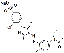 4-[4-[[5-[Acetyl(ethyl)amino]-2-methylphenyl]azo]-4,5-dihydro-3-methyl-5-oxo-1H-pyrazol-1-yl]-3-chlorobenzenesulfonic acid sodium salt