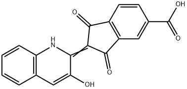 2-(3-hydroxy-2(1H)-quinolylidene)-1,3-dioxoindan-5-carboxylic acid