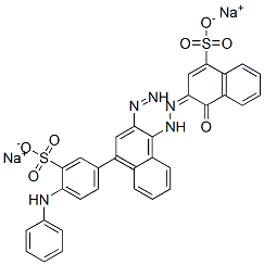 disodium (3Z)-3-[[4-(4-anilino-3-sulfonato-phenyl)diazenylnaphthalen-1-yl]hydrazinylidene]-4-oxo-naphthalene-1-sulfonate