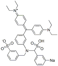 N-Ethyl-N-[4-[[4-(diethylamino)phenyl][3-[N-(3-sulfonatobenzyl)-N-(3-sodiosulfobenzyl)amino]phenyl]methylene]-2,5-cyclohexadien-1-ylidene]ethanaminium
