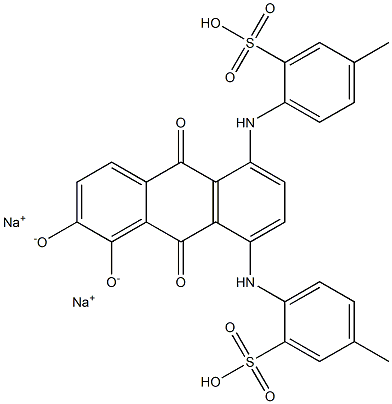 2,2'-[(5,6-Dihydroxy-9,10-dihydro-9,10-dioxoanthracene-1,4-diyl)diimino]bis[5-methylbenzenesulfonic acid sodium] salt