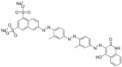6-[[4-[[4-[(1,2-Dihydro-4-hydroxy-2-oxoquinolin-3-yl)azo]-2-methylphenyl]azo]-2-methylphenyl]azo]naphthalene-1,3-disulfonic acid disodium salt