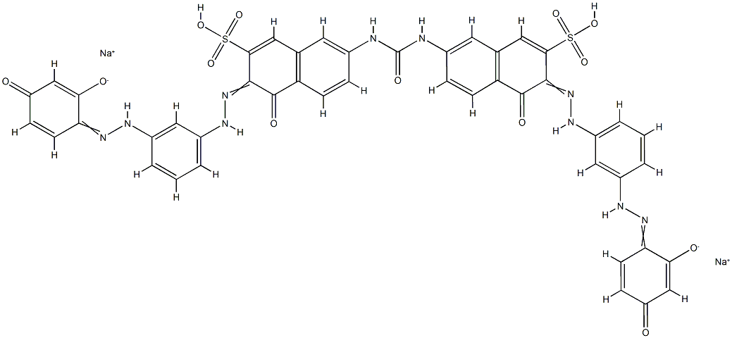 7,7'-Ureylenebis[4-hydroxy-3-[[3-[(2,4-dihydroxyphenyl)azo]phenyl]azo]naphthalene-2-sulfonic acid sodium] salt