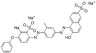 6-Hydroxy-5-[[3-methyl-4-[(4-phenoxy-3-sodiosulfophenyl)azo]phenyl]azo]naphthalene-2-sulfonic acid sodium salt