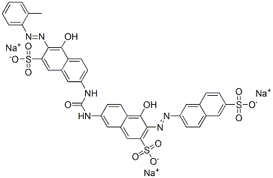 trisodium 4-hydroxy-7-[[[[5-hydroxy-7-sulfonato-6-[(o-tolyl)azo]-2-naphthyl]amino]carbonyl]amino]-3-[(6-sulphonato-2-naphthyl)azo]naphthalene-2-sulphonate